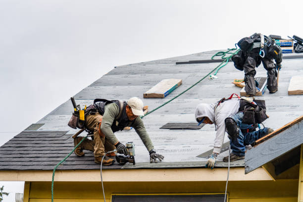 Professional Gutter Installation technician working in Verona, NJ